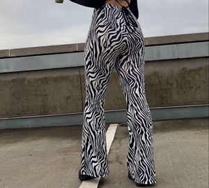 Zebra Print Tie-Waist Wide Leg Pants