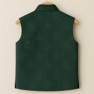 Green Floral Vest