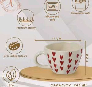 Heart Patterned Ceramic Mug