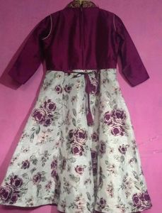 Wedding Wear Anarkali Suit Set For 8-11 Girls