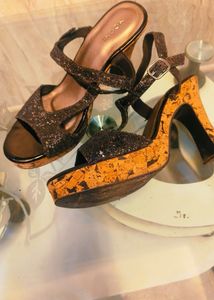 Mochi Sparkly Black Heels