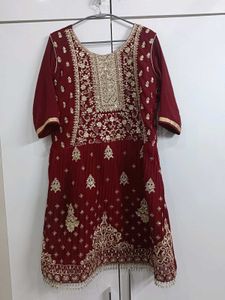 Pretty Maroon Sharara Dress👍