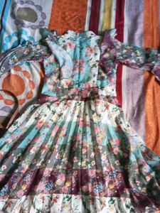Floral Patchwork Dress With No Defect