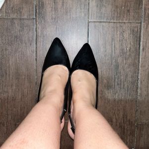 Pointed Black Stiletto Pump Heels