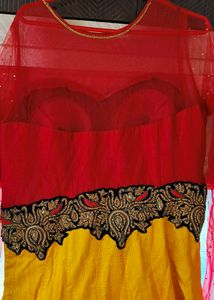 Yellow Red Gown