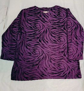 Purple Animal Print Top