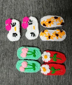 Crochet Hair Clips Set