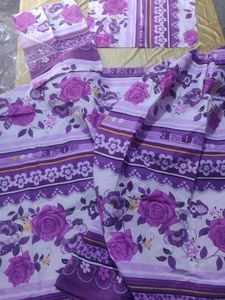 Cotten Levender Rose&#39;s White Dubble Bed Sheet🇶🇦