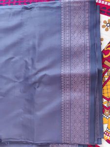 Dark Coffee Brown Saree With Beautiful Zari Pallu