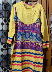 woolen Yellow Kurta