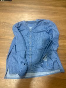 Denim Long Sleeve Top