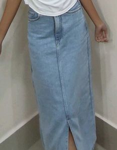 Denim Midi Skirt