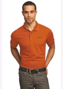Orange Poloe Neck T Shirt