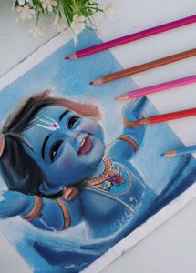 Jay Shree Krishna Painting Draw