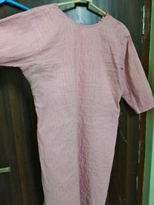 Good Condition Pink Striped Tunic Top