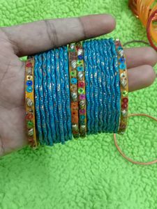 sky blue bangle set