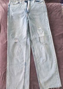 Ripped Wide Leg Jeans