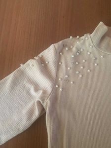Pearl Embellished Knit Top