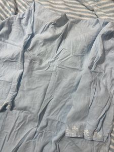 Sky Blue Chikenkari Kurta Short Length