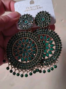 Green Stone Earrings