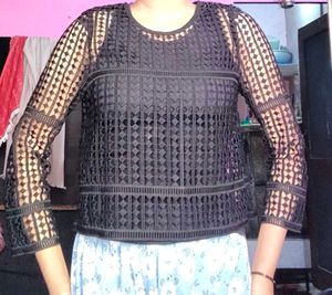 Elegant Black Lace Top