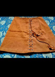 Choco brown Short Skirt