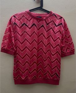 Splash Pink Zig Zag Top