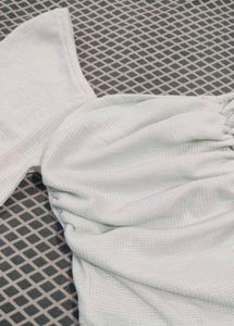 White Peplum Top