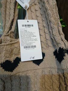 Knitted Heart Tote Bag