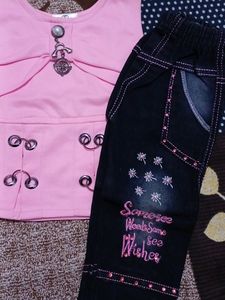 Jeans Top For Baby Girl