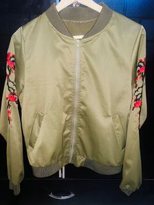Olive Green jacket.