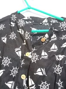 Black Shirt Style Top