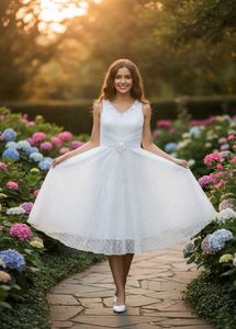 Elegant White flare frock