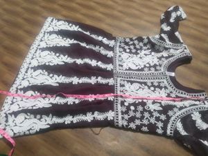 Heavy Chikankari Work Anarkali Kurta