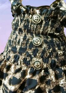 Patterned Smocked Dress