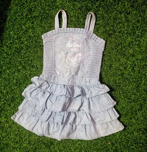 Cute Denim Ruffle Dress
