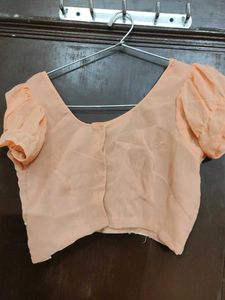 Peach Embellished Saree