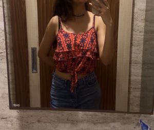 Cute Patterned Crop Top