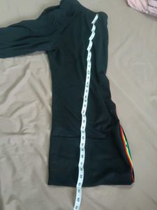 Rainbow Stripe Wide Leg Pants With Side Slits