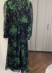 Fit And Flair Midi Print Dress From Mango