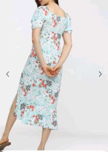 Floral A Line Midi Dress