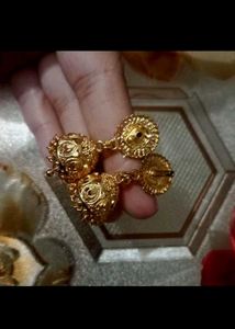 Golden Jhumkas For Women