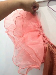 Pink Ruffle Sleeve Top
