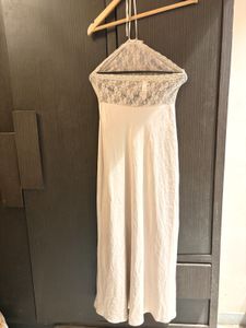 Beautiful Lace Trim Maxi Dress