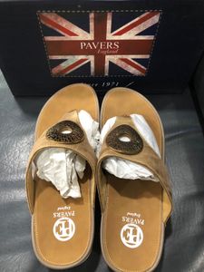 Pavers England Gold Sandals