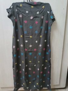 Botanical Print Black Dress And Multicolour Dres