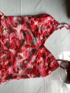 Brand New Red Floral Cami Top