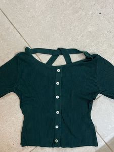 ONLY ribbed Crop Top 💚