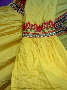 Yellow Embroidered Dress