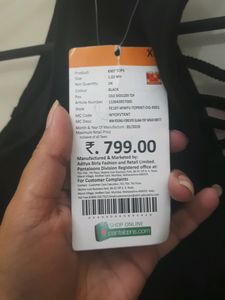 Solid Black Designer Top Which Is Totally New With Tag
